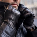 Ανδρικά Δερμάτινα Γάντια Μαύρα 