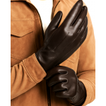 Ανδρικά Δερμάτινα Γάντια Καφέ 