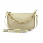 Γυναικεία δερμάτινη μικρή τσάντα σε μαύρο