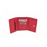 Δερμάτινο πορτοφόλι-κλειδοθήκη σε κόκκινο 