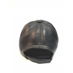 Δερμάτινο καπέλο ανδρικό μαύρο