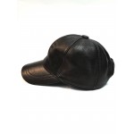 Δερμάτινο καπέλο ανδρικό μαύρο