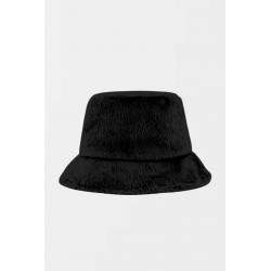 Womens Faux Fur Hat Black 