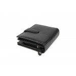 Δερμάτινο πορτοφόλι γυναικείο μαύρο