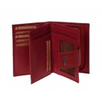 W-6118 RED Womens wallet genuine leather in red