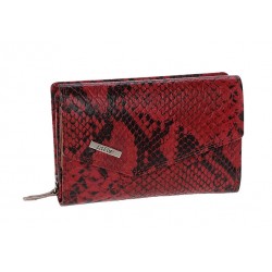 W AN 3669 RED Womens wallet genuine leather in red