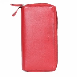 W-3719 RED Womens wallet genuine leather in red