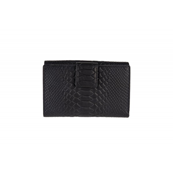 Δερμάτινο πορτοφόλι γυναικείο μαύρο