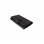 Δερμάτινο πορτοφόλι γυναικείο μαύρο