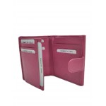 Γυναικείο πορτοφόλι δερμάτινο ροζ  