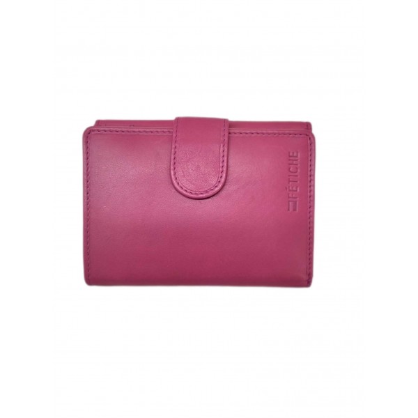 Γυναικείο πορτοφόλι δερμάτινο ροζ  