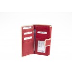 Κόκκινο γυναικείο δερμάτινο πορτοφόλι    