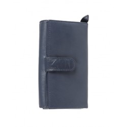 Μπλέ Δερμάτινο Γυναικείο Πορτοφόλι  