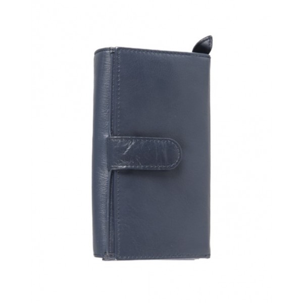 Μπλέ Δερμάτινο Γυναικείο Πορτοφόλι  
