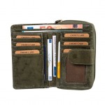 Γυναικείο Πορτοφόλι Γνήσιο Δέρμα Πράσινο