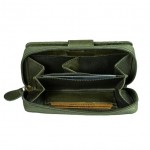 Γυναικείο Πορτοφόλι Γνήσιο Δέρμα Πράσινο