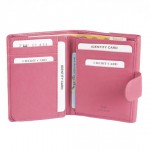 Γυναικείο πορτοφόλι δερμάτινο ροζ  