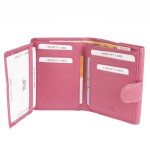 Γυναικείο πορτοφόλι δερμάτινο ροζ  