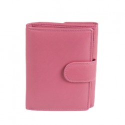 Γυναικείο πορτοφόλι δερμάτινο ροζ  
