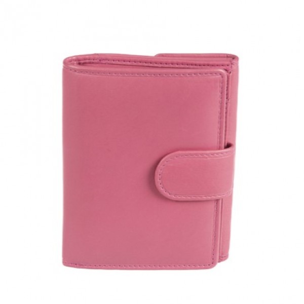 Γυναικείο πορτοφόλι δερμάτινο ροζ  