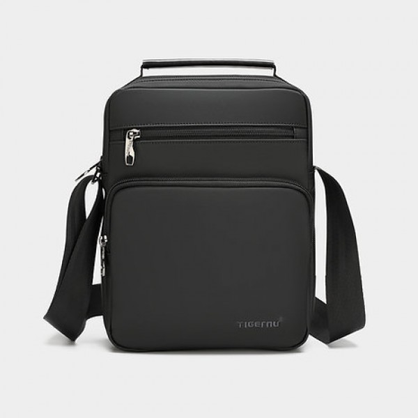 Ανδρικό τσαντάκι χιαστί αδιάβροχο σε μαύρο   