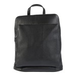 Γυναικείο δερμάτινο σακίδιο πλάτης  μαύρο 