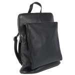 Γυναικείο δερμάτινο σακίδιο πλάτης  μαύρο 