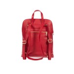 Women's leather backpack red W-ΔΕ-0210-RED