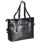 Γυναικεία μαύρη δερμάτινη τσάντα 