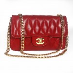 Κόκκινη δερμάτινη γυναικεία τσάντα 