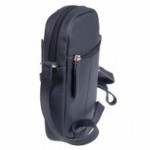 Δερμάτινο τσαντάκι σε μαύρο   