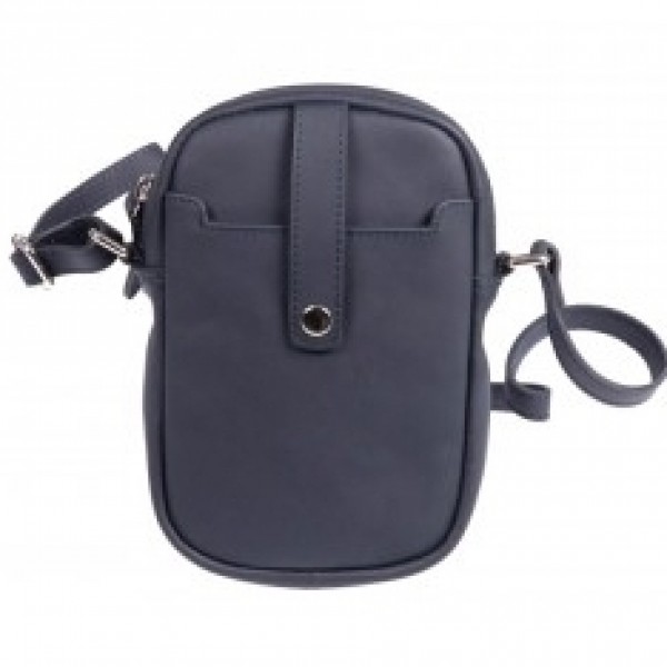 Δερμάτινο τσαντάκι σε μαύρο   