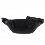 Δερμάτινη τσάντα μέσης ανδρική μαύρη