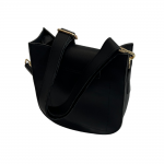Γυναικείο μαύρο χιαστί τσαντάκι τεχνόδερμα 