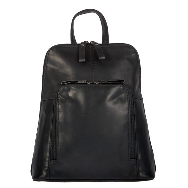Δερμάτινο σακίδιο πλάτης μαύρο  