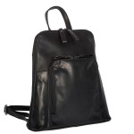 Δερμάτινο σακίδιο πλάτης μαύρο  