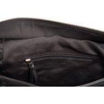 Δερμάτινη τσάντα γυναικεία μαύρη   