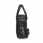 Γυναικείο δερμάτινο μικρό τσαντάκι χειρός σε μαύρο 