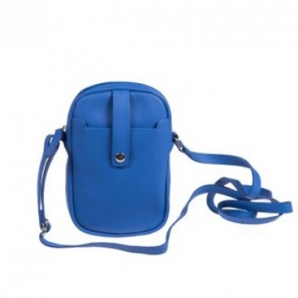 Δερμάτινο τσαντάκι σε μπλε  