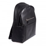 Δερμάτινο σακίδιο πλάτης σε μαύρο   