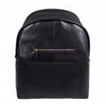 Δερμάτινο σακίδιο πλάτης σε μαύρο   