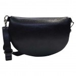 Μαύρο δερμάτινο χιαστί τσαντάκι    