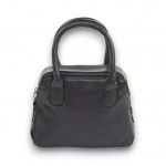Γυναικείο δερμάτινο μικρό τσαντάκι χειρός σε μαύρο 
