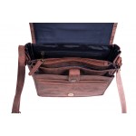 Γυναικεία δερμάτινη τσάντα χιαστί σε ροζ 