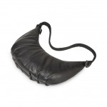 Γυναικεία Δερμάτινη Τσάντα Ώμου σε μαύρο 