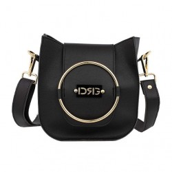 Γυναικείο μαύρο χιαστί τσαντάκι τεχνόδερμα 
