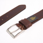 Δερμάτινη ζώνη ανδρική καφέ 