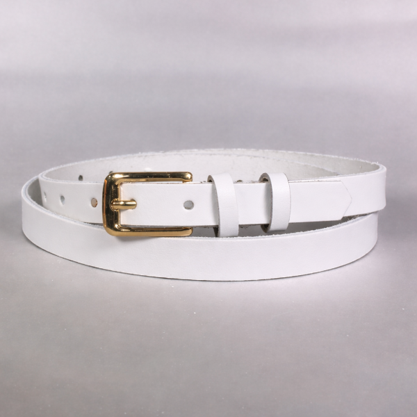 Δερμάτινη Ζώνη Γυναικεία Άσπρη 