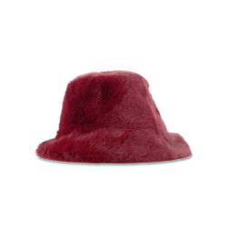 Womens Faux Fur Hat Burgundy