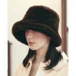 Γυναικείο Γούνινο Καπέλο Καφέ 